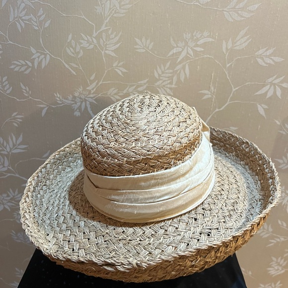 Toucan Collection Straw Hat with Flowers & Raw Silk Ribbon main image 7
